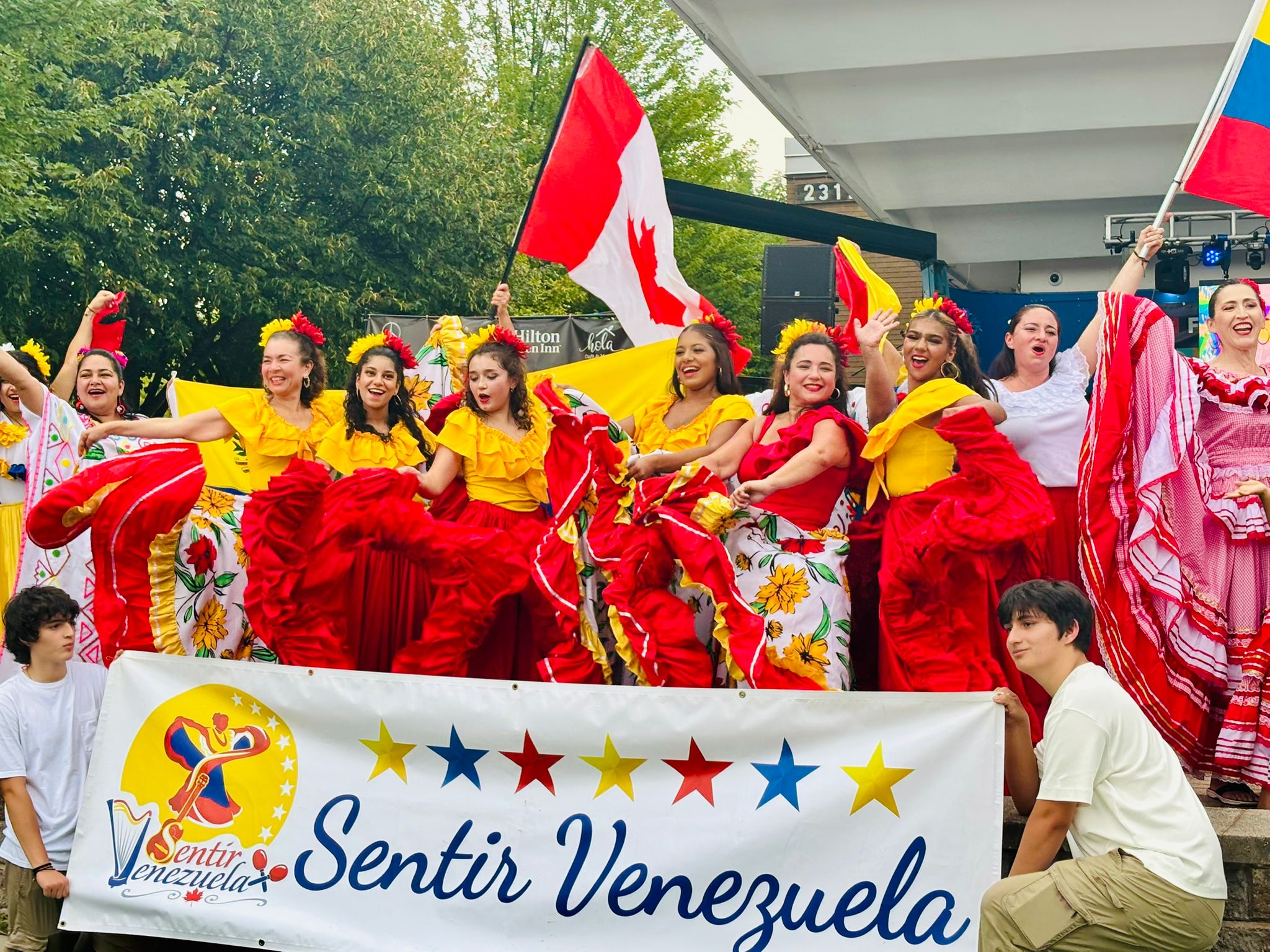 Sentir Venezuela performing at a festival